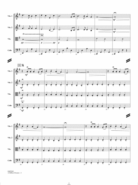 A Million Dreams From The Greatest Showman Arr James Kazik Conductor Score Full Score Page 2