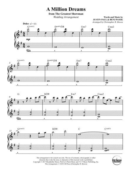 A Million Dreams Wedding Piano Page 2