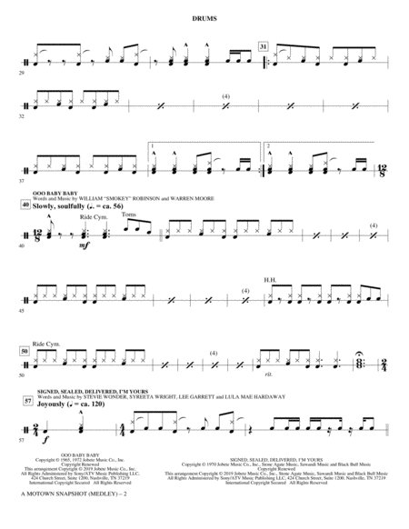 A Motown Snapshot Medley Drums Page 2