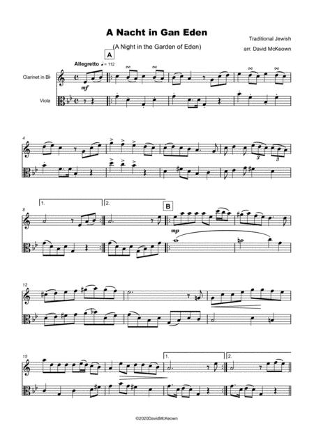 A Nacht In Gan Eden A Night In The Garden Of Eden For Clarinet And Viola Duet Page 2