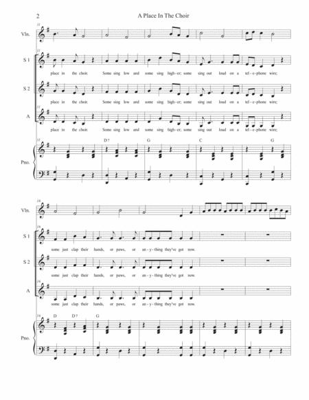 A Place In The Choir For Vocal Trio Ssa Page 2