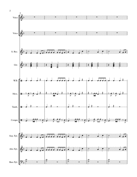 A Ram Sam Sam African Folk Song Arranged For Orff Ensemble Page 2