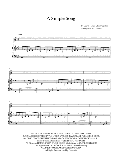 A Simple Song Violin Solo With Piano Accompaniment Page 2