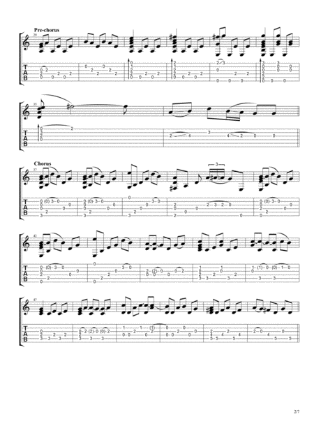 A Thousand Years Fingerstyle Guitar Page 2