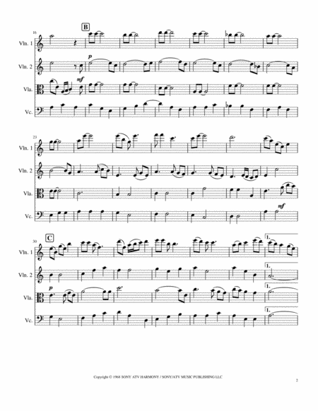 A Time For Us Love Theme From Romeo Juliet String Quartet Page 2