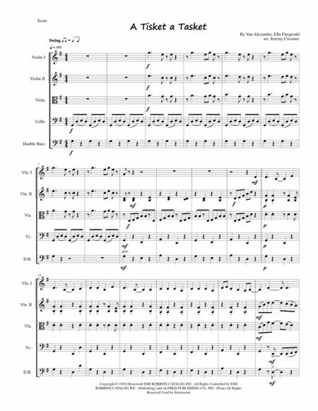 A Tisket A Tasket Ella Fitzgerald String Quartet Or Quintet Page 2