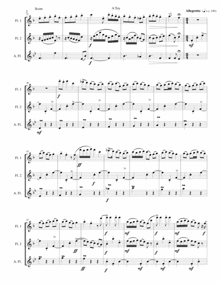 A Toy For Flute Trio 2 C Flutes 1 Alto Flute Page 2