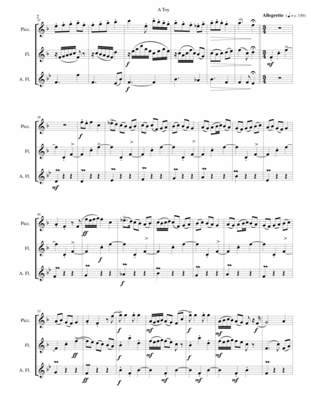 A Toy For Piccolo Flute And Alto Flute Page 2