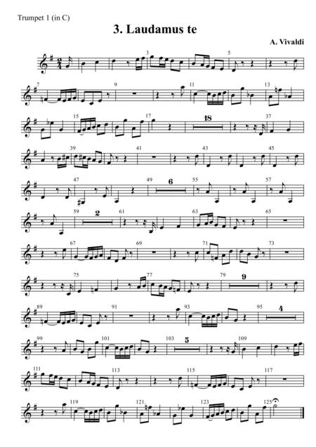 A Vivaldi Gloria In D Major Rv 589 Iii Mvt Laudamus Te Only Orchestral Parts Arr For Brass Quintet Page 2