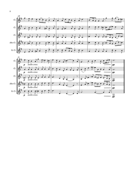 A Voice From The Lake For Clarinet Quartet Page 2