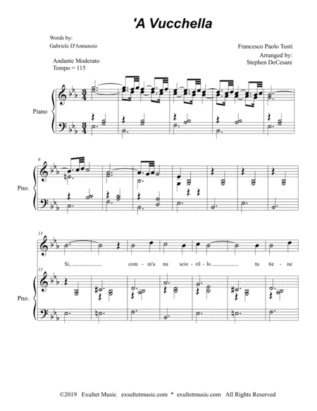 A Vucchella For Vocal Solo High Medium Key Page 2