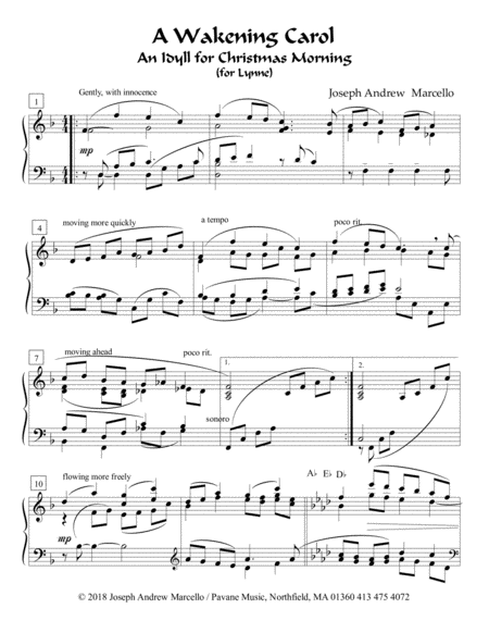 A Wakening Carol For Harp Solo Page 2
