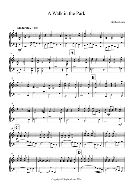 A Walk In The Park For Piano Page 2