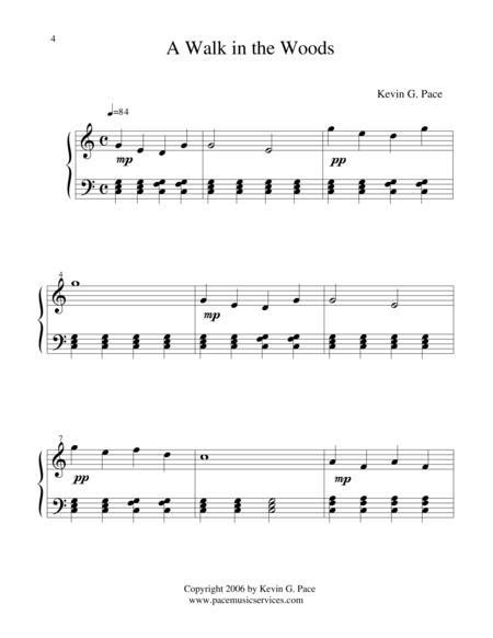 A Walk In The Woods Easy Piano Solo Page 2