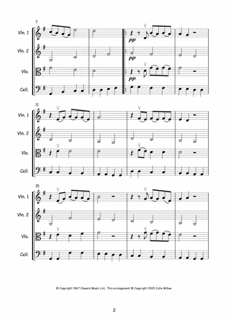 A Whiter Shade Of Pale For Easy String Quartet Page 2