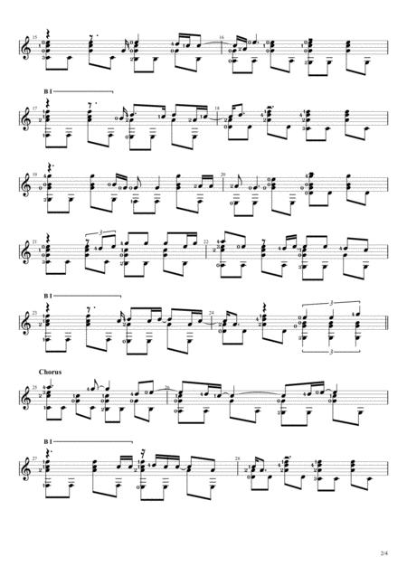 A Whiter Shade Of Pale Solo Guitar Score Page 2