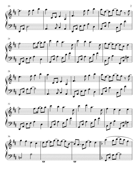 A Whole New World Easy Piano Page 2