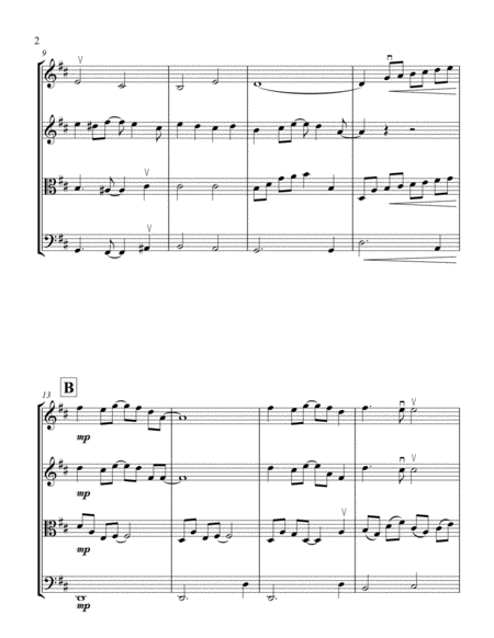 A Whole New World For String Quartet Score And Parts Page 2