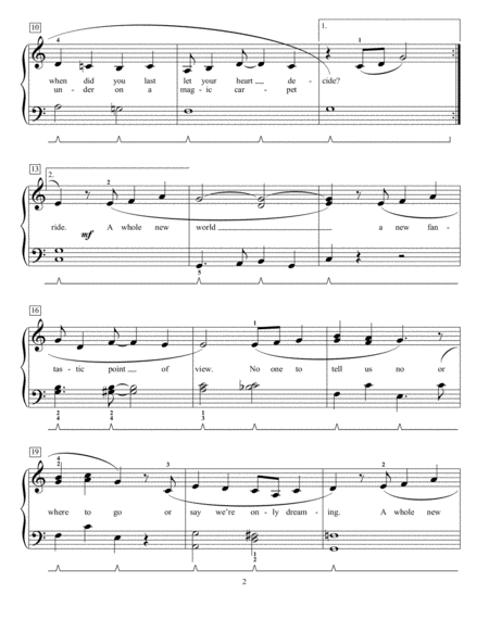 A Whole New World From Aladdin Arr Mona Rejino Page 2