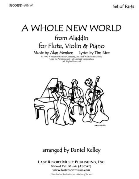 A Whole New World From Aladdin For Trio Flute Violin Piano Page 2