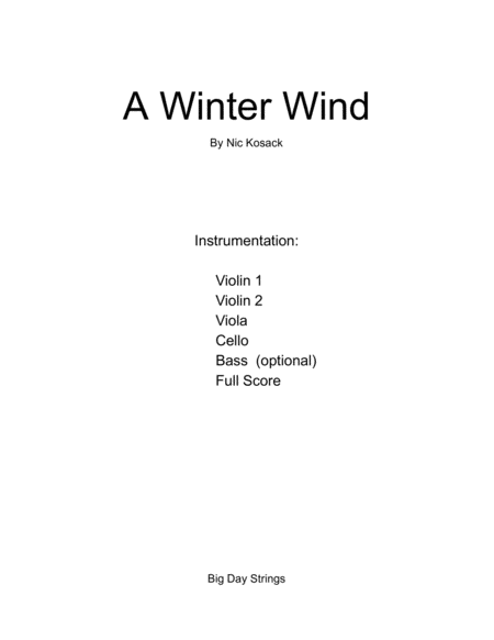 A Winter Wind For String Quartet Or Quintet Page 2