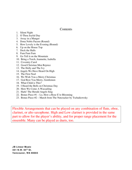 A Wreath Of Christmas Songs Easy Woodwind Trios Page 2