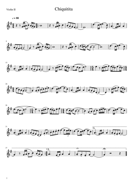 Abba Chiquitita For String Quartet Page 2