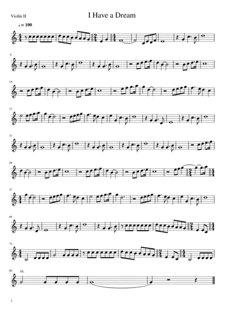 Abba I Have A Dream For String Quartet In C Major Page 2