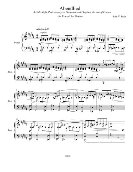 Abendlied A Little Night Music Homage To Chopin And Schumann Written In The Time Of Corona Page 2