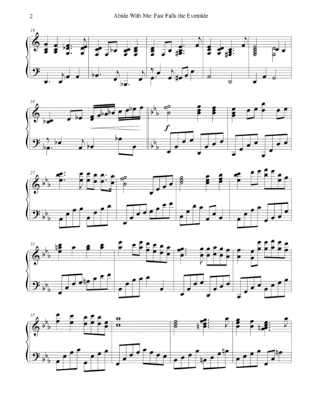 Abide With Me Fast Falls The Eventide Piano Solo Page 2