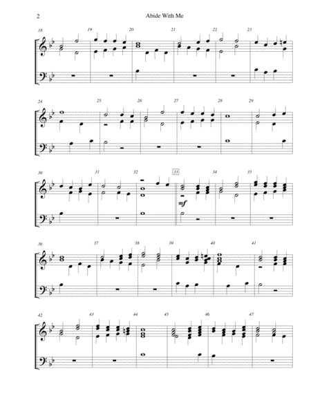 Abide With Me For 2 Octave Handbell Choir Page 2