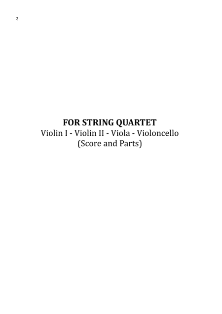 Above All Sheet Music For String Quartet Score And Parts Page 2