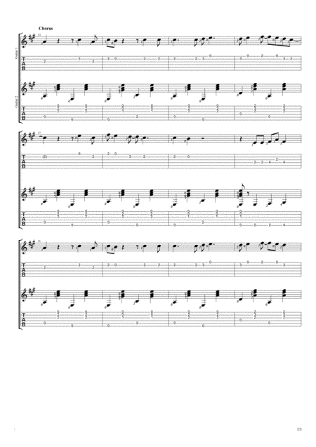 Above And Beyond Fingerstyle Guitar Duet Page 2