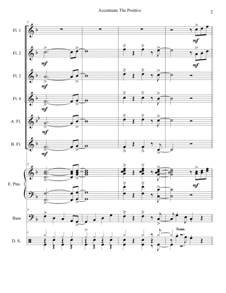 Accentuate The Positive Flute Choir Page 2