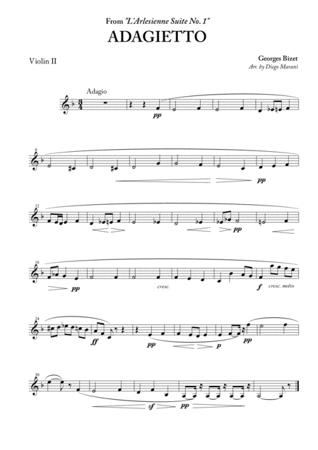 Adagietto From L Arlesienne Suite No 1 For String Quartet Page 2