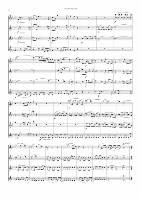 Adagio And Fugue Kv 546 For Saxophone Quartet Page 2