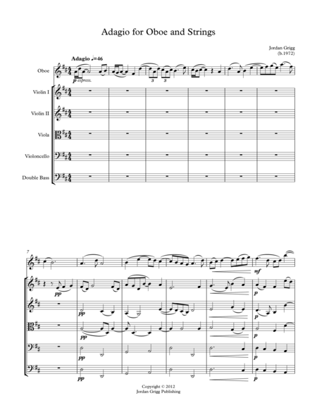 Adagio For Oboe And Strings Page 2