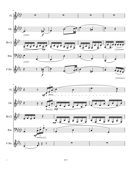 Adagio For Woodwind Quintet Page 2