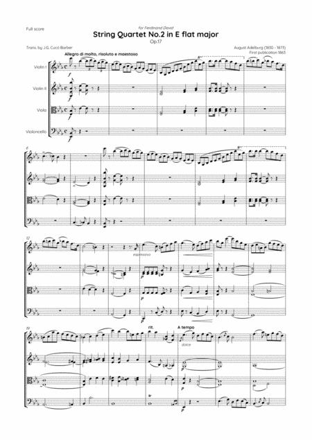 Adelburg String Quartet No 2 In E Flat Major Op 17 Page 2