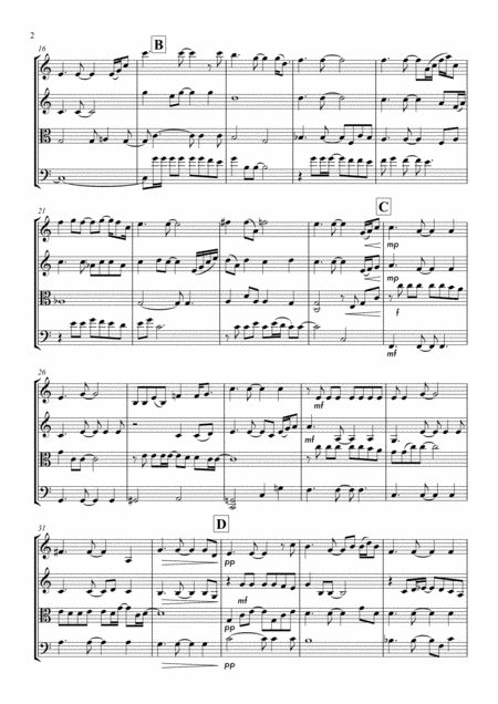 Adele Make You Feel My Love String Quartet Page 2