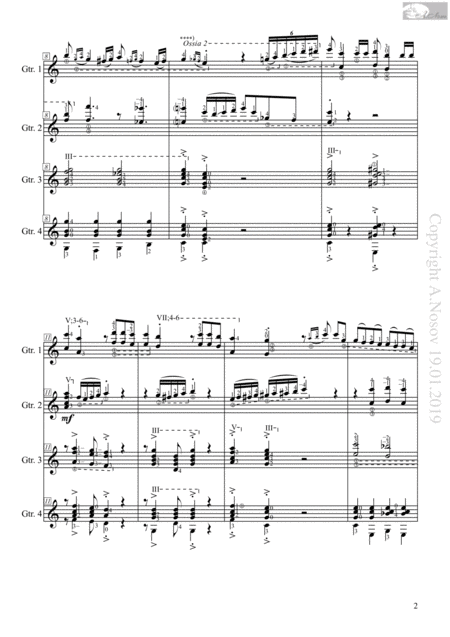 Adios Muchachos Sheet Music For 4 Guitars Page 2