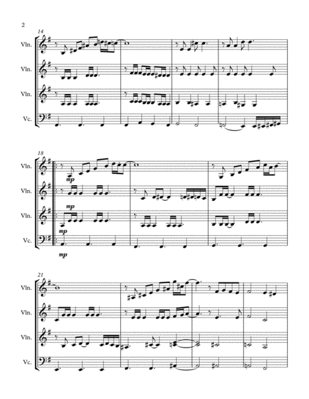 Adios Nonino Astor Piazzolla For 3 Violin And 1 Cello Page 2