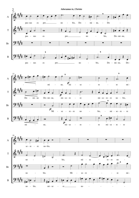 Adoramus Te Christe Good Friday Liturgy For Male Choir A Cappella Page 2