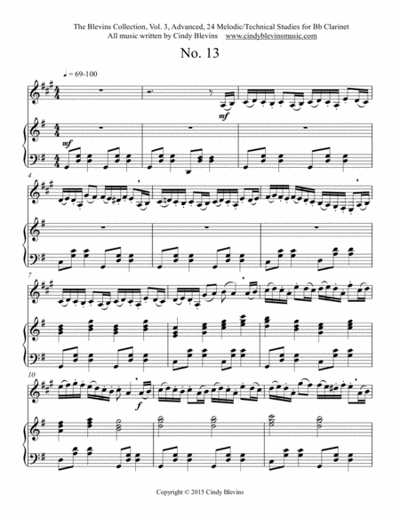 Advanced Clarinet Study 13 From The Blevins Collection Melodic Technical Studies For Bb Clarinet Page 2