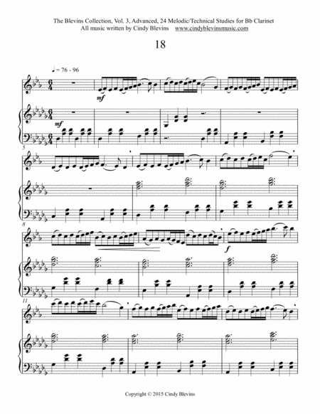 Advanced Clarinet Study 18 From The Blevins Collection Melodic Technical Studies For Bb Clarinet Page 2