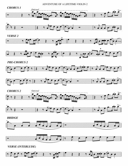 Adventure Of A Lifetime Violin Page 2