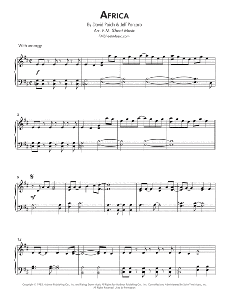 Africa Early Intermediate Piano Page 2