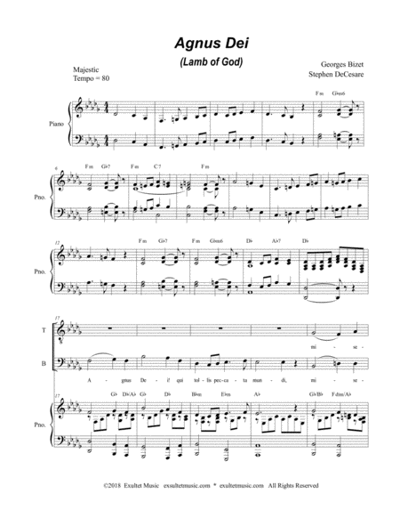 Agnus Dei For Satb Page 2