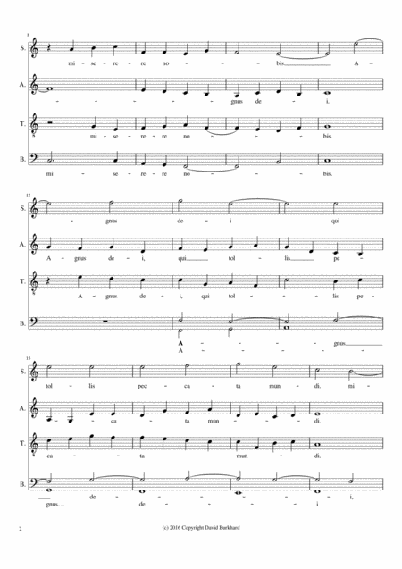 Agnus Dei Ssaattbb Page 2