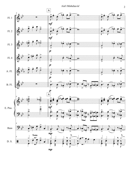 Aint Misbehavin Flute Choir Page 2